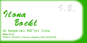 ilona bockl business card